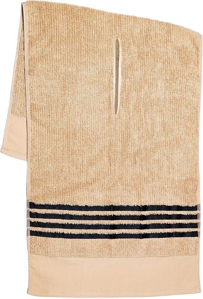 The Tour Towel | Large Golf Caddy Towel Terry Cloth, Absorbent 19" x 44", Center Cut, Perfect Hang Golf Cart Accessory and Golf Bag, Multiple Colors