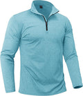 Boladeci Men's Quarter Zip Pullover Premium Fleece Lined Heather Long Sleeve Golf Shirts Midweight 1/4 Half Zip Sweatshirts