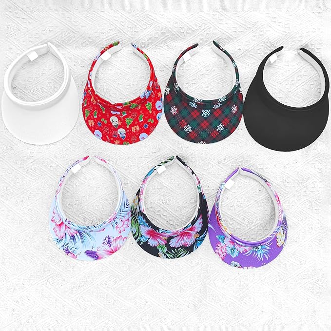3 Pack Sports Sun Visor Hat Women Men Adjustable Clip On Visors Outdoor Golf Beach Cap