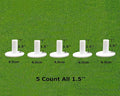 FINGER TEN Golf Rubber Tees Driving Range Value 5 Pack, Mixed Size or 5 Same Size for Practice Mat