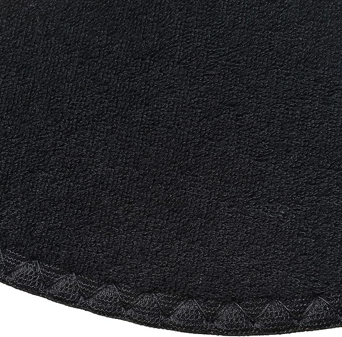 Happystep Cotton Terry Cloth Insoles, Barefoot Shoe Inserts, Sweat Absorption, Odor Control, Moisture-Wicking, Washable and Reusable, Zero Drop Shoe Insoles, 2 Pairs of Black (Women Size 7)