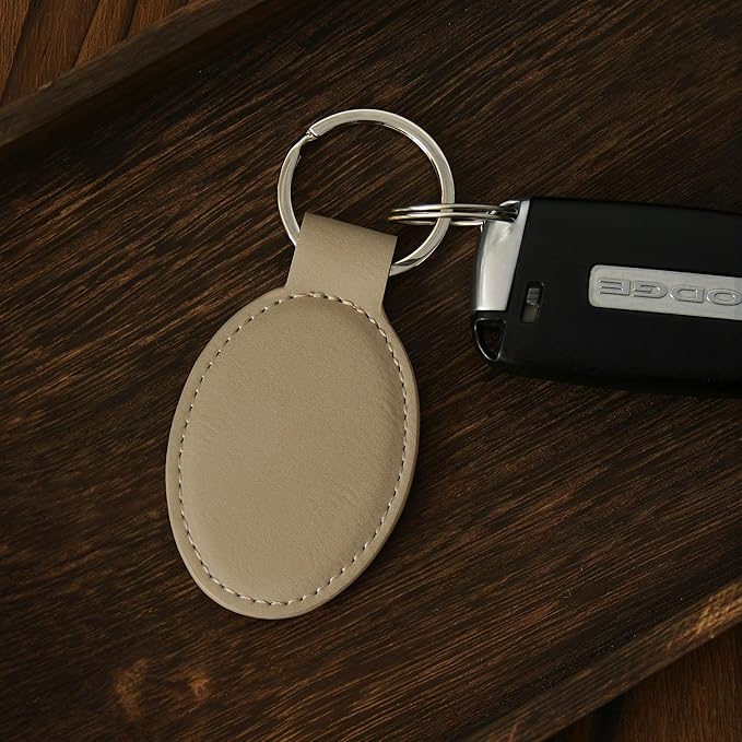 LaserGram Oval Keychain, Disc Golf, Personalized Engraving Included