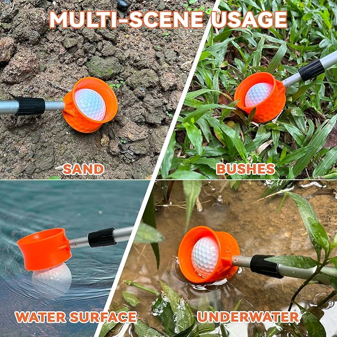 SPEENSUN Golf Ball Retriever Telescopic,Golf Ball Water Retriever,Max 15Ft Lightweight Aluminum Alloy Golf Ball Grabber,Not Easy to Break and No Corrosion Golf Ball Retriever for Water and Bushes