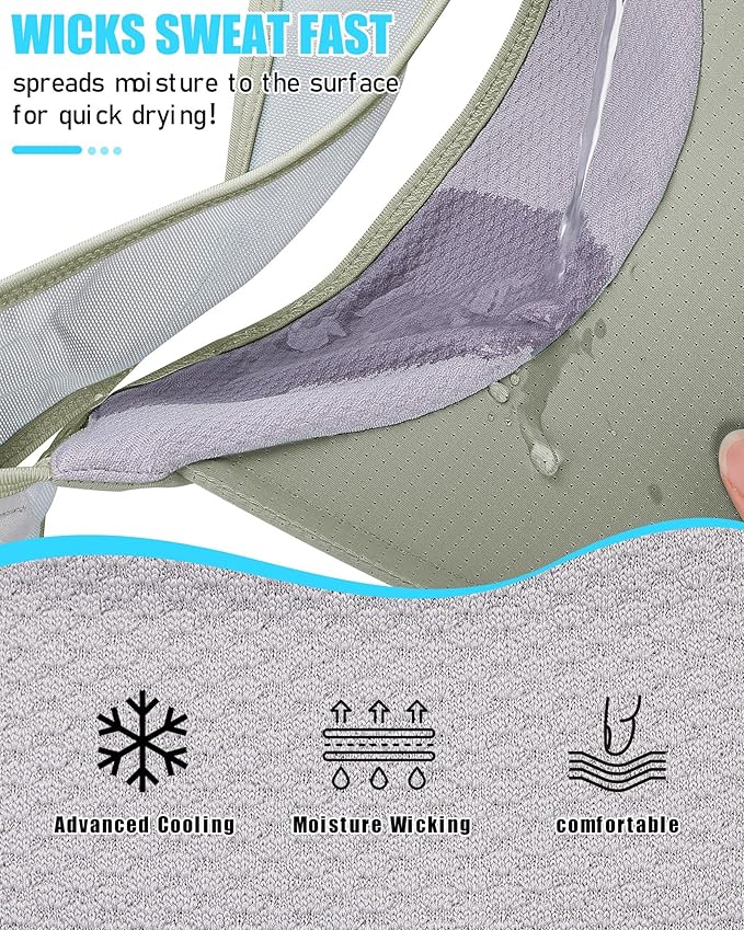 Sports Sun Visor Hats for Women Men Lightweight Breathable Cooling Stretchy Visors Foldable UPF 50+ for Running Tennis Golf