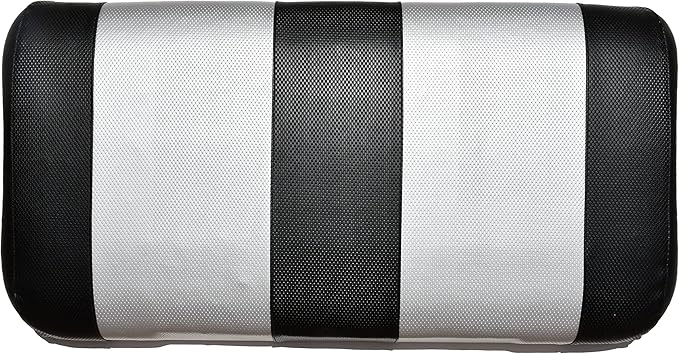 Seat Cover Replacement for Yamaha Drive or G-29 Golf Cart - Front Bench Seat - Premium Marine Vinyl - 5 Panel Stitching - Staple On Installation - Two-Tone Golf Cart Seat Covers (Black & Silver)