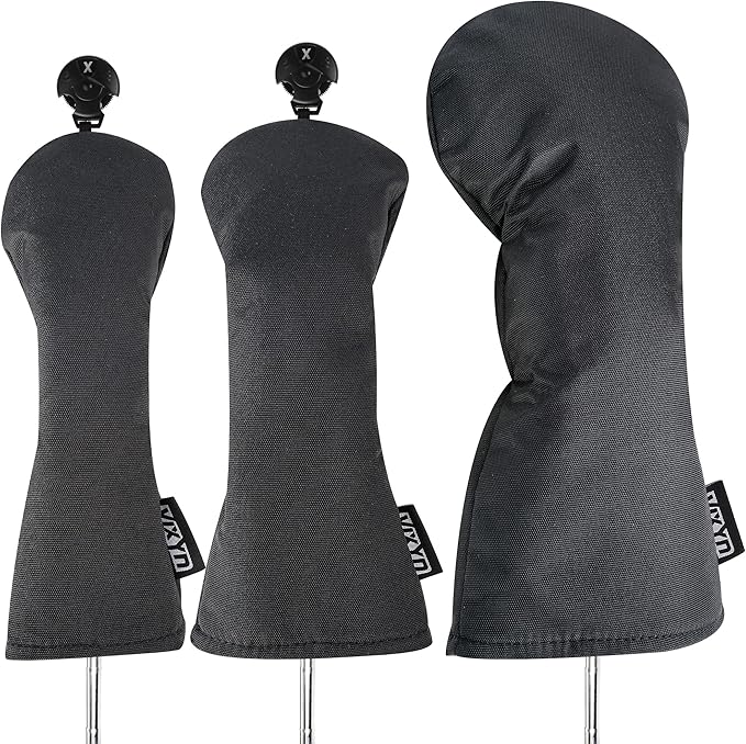 VIXYN Golf Club Covers - 3 Pack Golf Club Head Covers for Driver, Woods and Hybrid - Driver Headcover to Fit All Golf Clubs