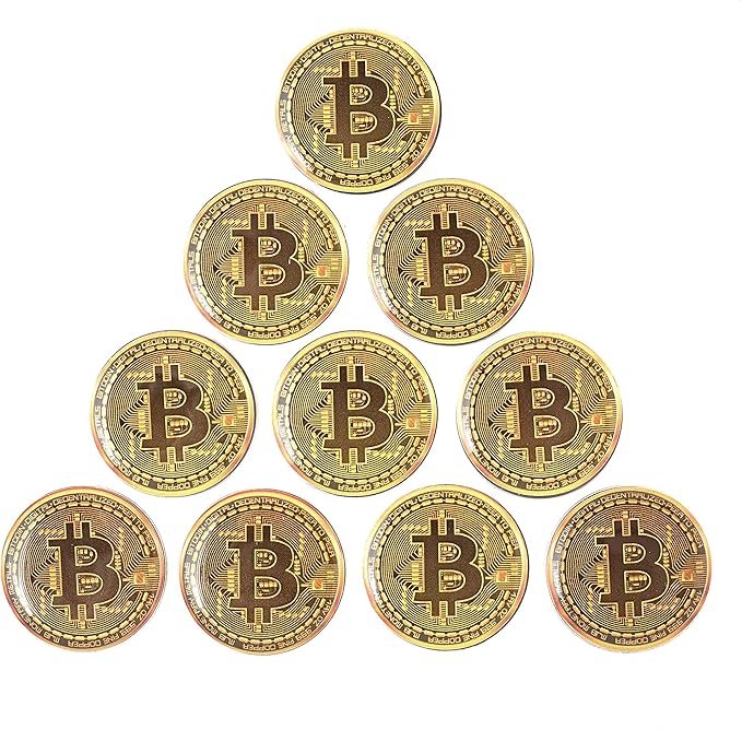 Bitcoin Golf Ball Markers Value Pack - Works with Most Hat Magnetic Clips and Divot Repair Tools Men and Women Golf Gift Accessories Funny Ball Mark Bulk Lot