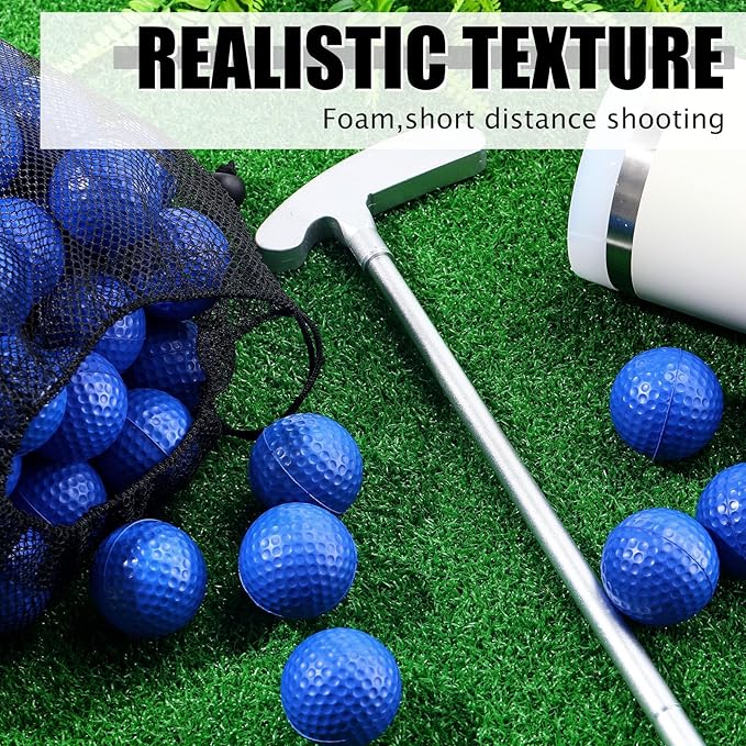 200 Pcs Foam Golf Practice Balls Bulk Realistic Feel Limited Flight Training Balls Soft for Outdoor Swing Indoor Backyard Training