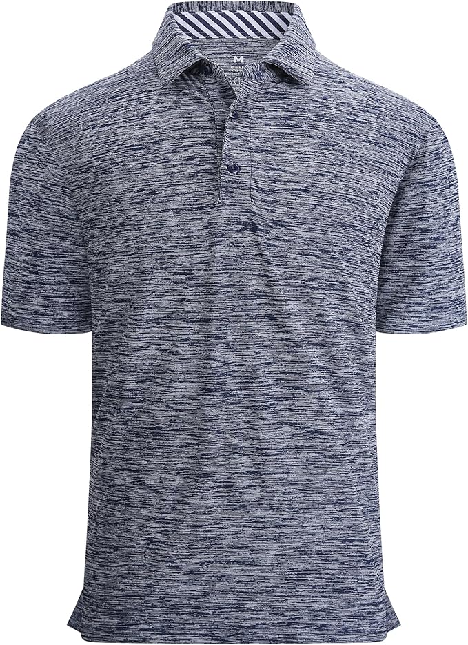 Alex Vando Mens Golf Shirt Moisture Wicking Quick-Dry Short Sleeve Casual Polo Shirts for Men