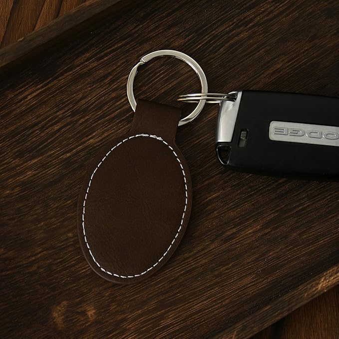 LaserGram Oval Keychain, Disc Golf, Personalized Engraving Included