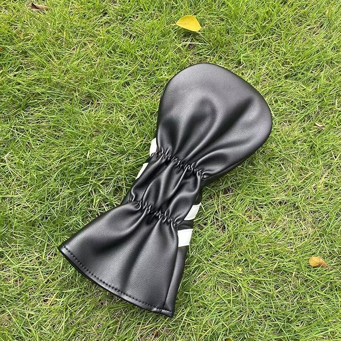 3pcs Golf Wood Head Covers Headcovers Set includes Driver Headcover fits up to 460cc Drivers, Rotatable Golf Fairway Wood Headcover and Hybrid Head Cover