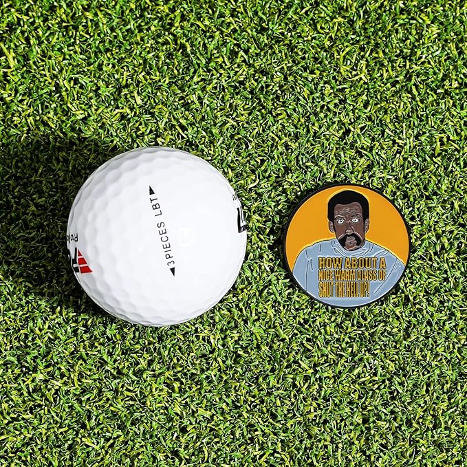 Enamel Golf Ball Marker with Magnetic Hat Clip - Funny Golf Accessories - Great Gift for Golf Lovers