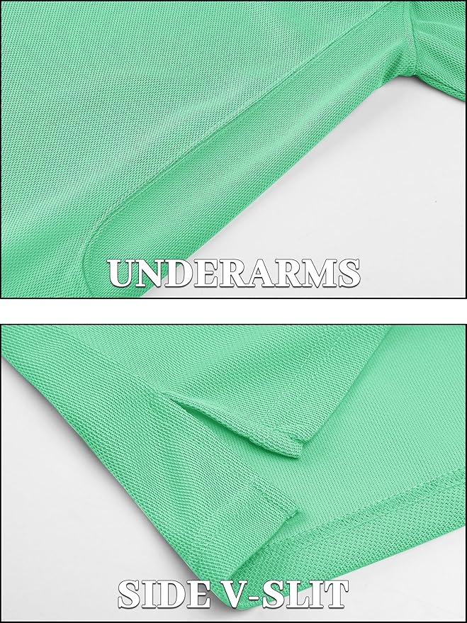 TACVASEN Mens Polo Shirt Short Sleeve Tactical Performance Collared Work Golf Shirts Dry Fit Pique Polos for Summer