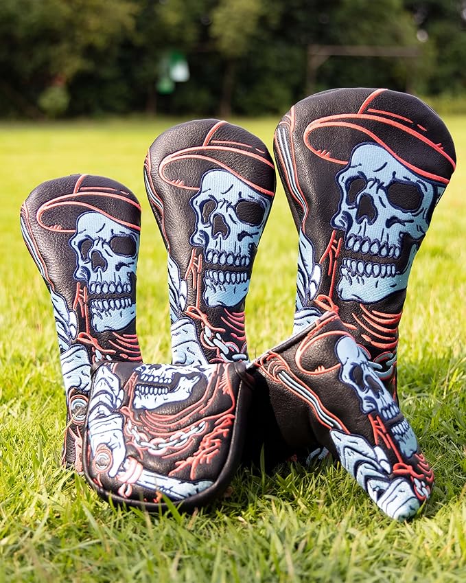 Golf Club Head Covers,1pc Mallet Putter Golf Headcovers for Woods, PU Leather with Advanced Embroidery for Most Brands