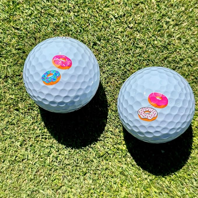 Golfdotz - USGA Rule Conforming Golf Ball Markers, Golf Ball Stickers for Marking Balls, No More Smearing from Stamps, Gifts for Golfers, Dads, and Retirees, (Emoji Collection; 24-32 Count)