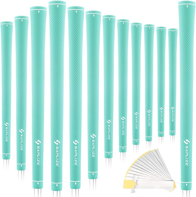 SAPLIZE Women’s Exclusive Golf Grips | Optimized Taper Design | Elegant Solid Color Series | Soft, Comfortable & Shock-Absorbing | Standard & Midsize, 13 Pack Golf Club Grip Kit for Women, Men & Juniors, CC02 Series