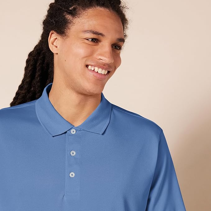 Amazon Essentials Mens Golf Polo Shirt, Moisture-Wicking Quick Dry, Short Sleeve