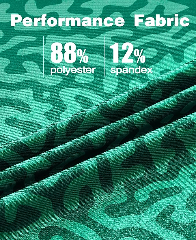 zeetoo Men's Polo Shirts Hawaiian Golf Polos Shirts Short Sleeve Performance Moisture Wicking Mens Golf Shirts
