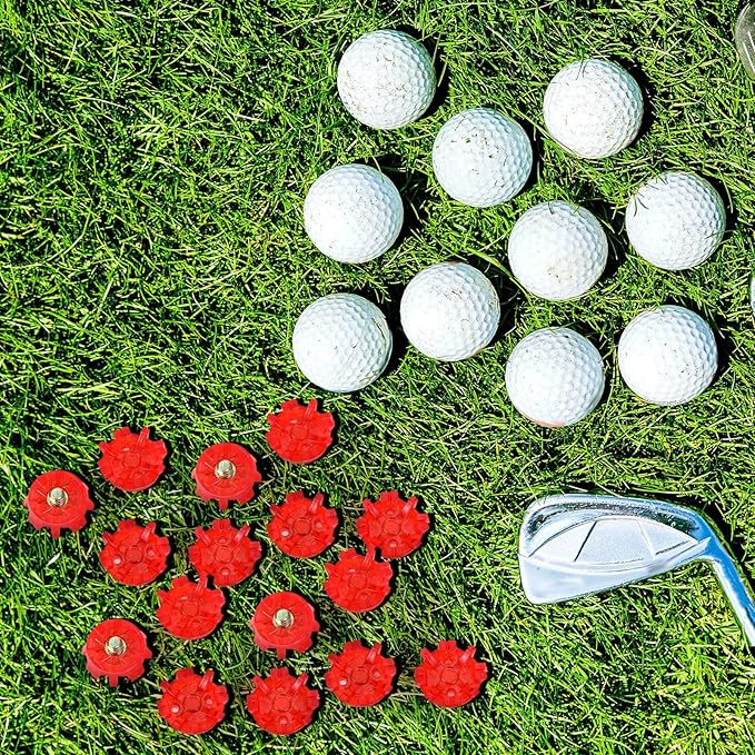 31 Pcs Golf Spikes Set with 30 Golf Cleats Replacement and Black Cleats Spanner for Shoes Metal Thread Screw 6 mm Dia Spike Tool Accessories for Lawn Outdoor Cricket Shoe Player Lover