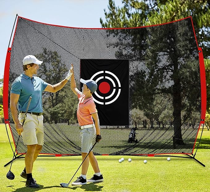 Golf Target Hitting Cloth - Black Portable Foldable Easy Setup for Indoor Outdoor Backyard Practice Training Aid Beginners Men Father Gift