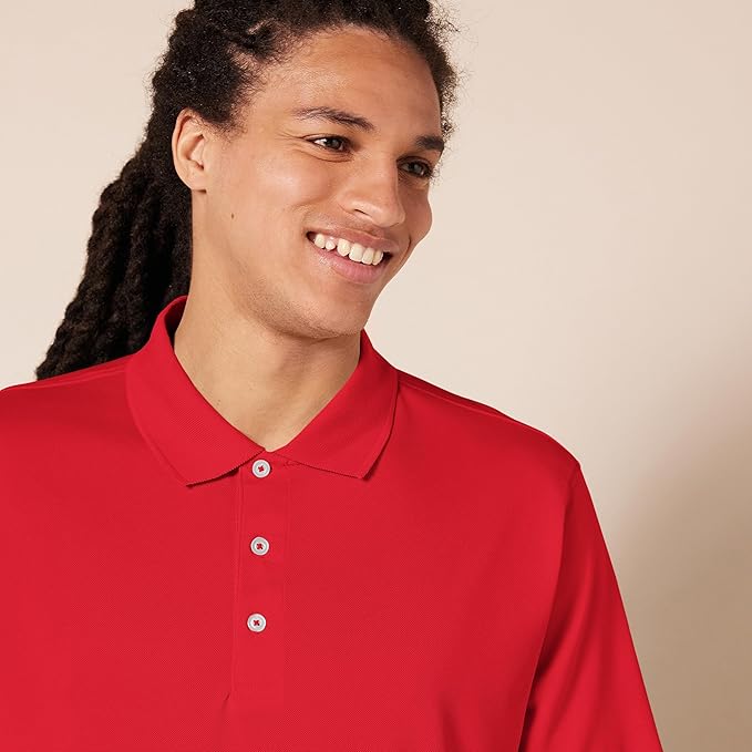 Amazon Essentials Mens Golf Polo Shirt, Moisture-Wicking Quick Dry, Short Sleeve