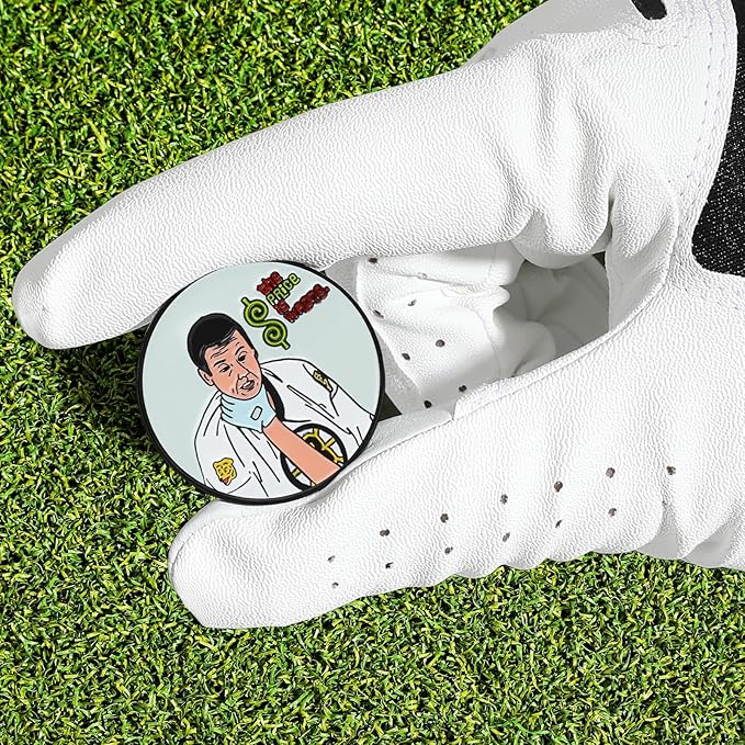 Enamel Golf Ball Marker with Magnetic Hat Clip - Funny Golf Accessories - Great Gift for Golf Lovers