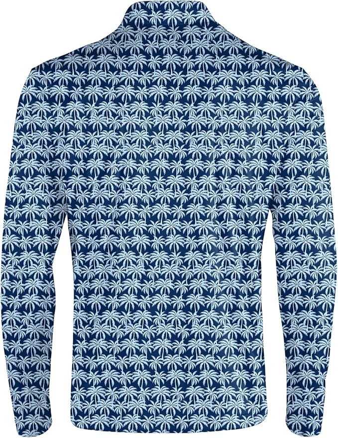 Men's Long Sleeve Golf Shirt Quick Dry 3 Button Work Fishing Outdoor Casual Collar Shirt