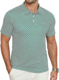 Lexiart Mens Golf Shirt Short Sleeve Dry Fit Print Moisture Wicking Performance Patterns Collared Polo Shirt with Pocket
