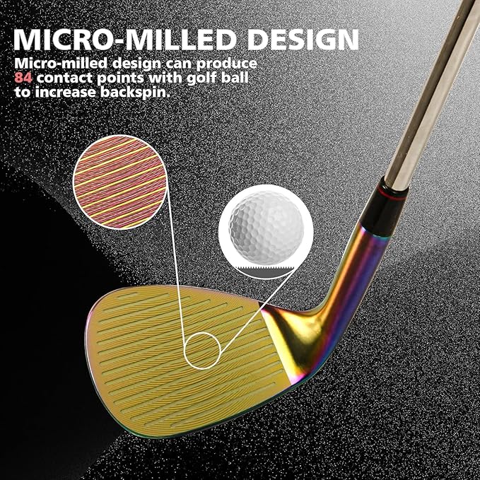 Yamato Golf Wedge Set or Individual Golf Wedges 50/52/54/56/58/60 Golf Gap Wedge Sets Sand Wedge|Lob Wedge Golf Clubs for Men & Women Milled Face for High Spin