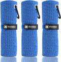 Handy Picks Microfiber Golf Towel (16" X 16") with Carabiner Clip, Waffle Pattern Golf Towel Hook and Loop Fastener - The Convenient Golf Cleaning Towel
