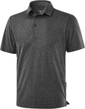 Golf Shirts Heather Polo Short Sleeve Dry Fit Lightweight Moisture Wicking Collared Shirts Casual Athletic Business