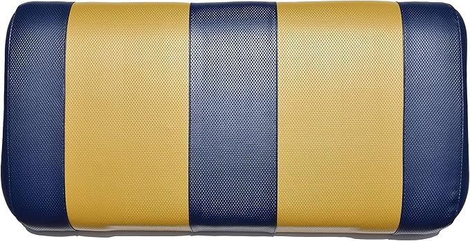 Seat Cover Replacement for Yamaha Drive or G-29 Golf Cart - Front Bench Seat - Premium Marine Vinyl - 5 Panel Stitching - Staple On Installation - Two-Tone Golf Cart Seat Covers (Blue & Gold)