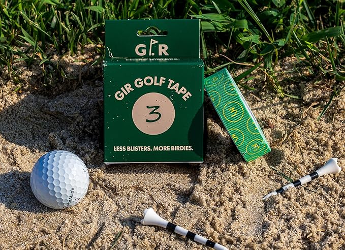 Golf Blister Tape - 2 Pack for Protection Against Blisters & Hot Spots on Hands & Fingers, Flexible, Waterproof, Pre-Cut Golf Finger Tape, Sports Athletic Tape, 4 Way Stretch