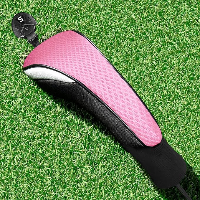 FINGER TEN Golf Club Head Covers Woods Hybrids 1/2/3/4 Pack, Headcovers Men Women 3 5 7 X with Interchangeable Number Tag, Fit All Wood Hybrid Clubs