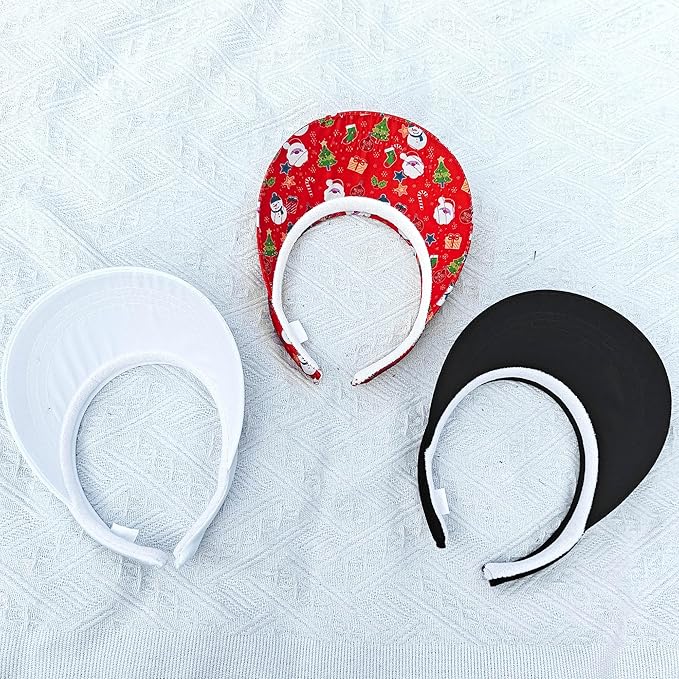 3 Pack Sports Sun Visor Hat Women Men Adjustable Clip On Visors Outdoor Golf Beach Cap