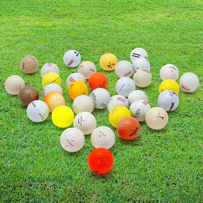Recycled Hit-Away Used Golf Balls - Cheap Bulk Golfballs Perfect for Practice & Range Hitting - Mix Comes in a Mesh Ball Carrying Bag