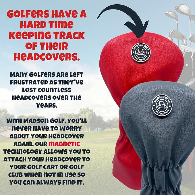 Funny Golf Club Covers The Hammer Driver Headcover and Little Hammer Fairway Wood Head Covers, Golf Accessories for Men, Golfer Gifts for Men, Golf Head Covers for Dad