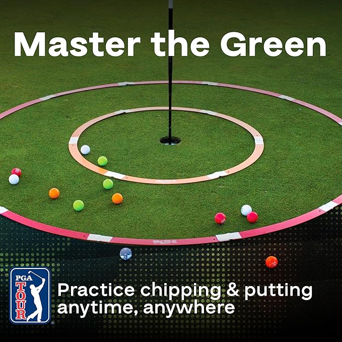PGA Tour Golf Practice Aids by Golfgen: Premium Chipping Nets, Putting Rings, & Targets, Indoor & Outdoor Training, Improve Accuracy & Control, Master Putting and Chipping, Portable for On The Go