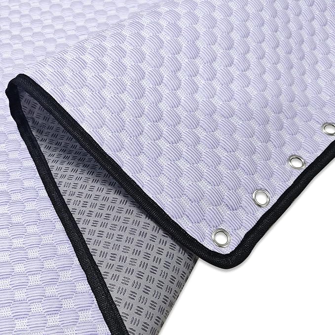 YOKYHOM Golf Cart Seat Covers, Universal Fit Golf Cart Seat Towel Blanket with Adjustable Tie Ropes & Non-Slip Bottom, Padded Design Fits Yamaha/EZGO/Club Car (39"x22", Light Purple)