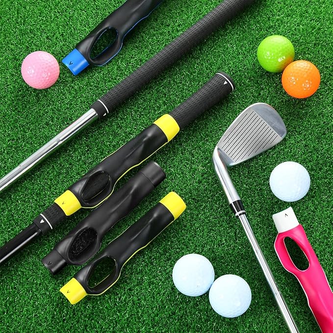 4 Pcs Golf Grip Trainer Attachment for Improving Hand Positioning Right Handed Golf Club Grip Trainer Swing Equipment for Beginner Correct Posture