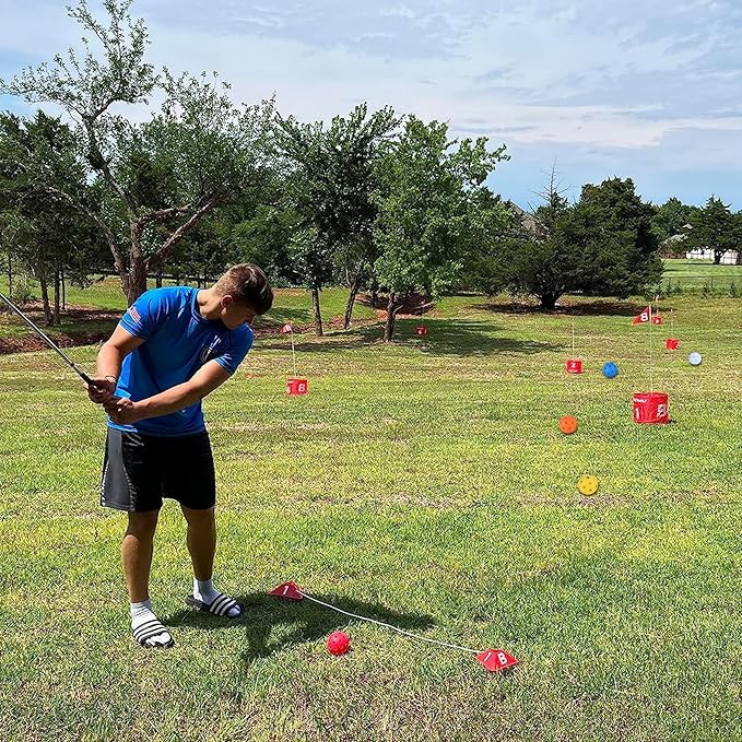 Backyard Golf Games Ball Baseball Training Ball Golf Bucket Game Practice Game Replacement Balls for Indoor Outdoor Backyard Lawn