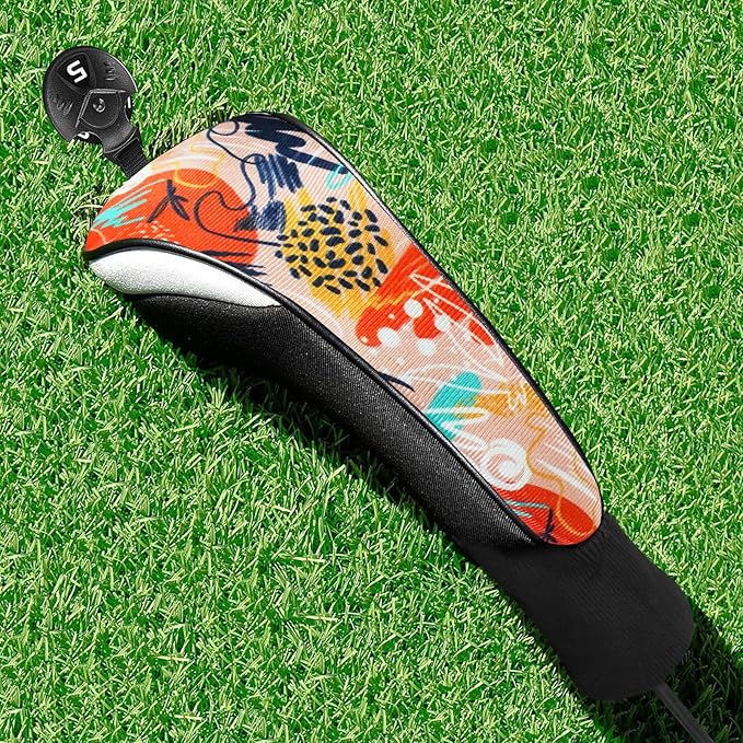 FINGER TEN Golf Club Head Covers Woods Hybrids 1/2/3/4 Pack, Headcovers Men Women 3 5 7 X with Interchangeable Number Tag, Fit All Wood Hybrid Clubs