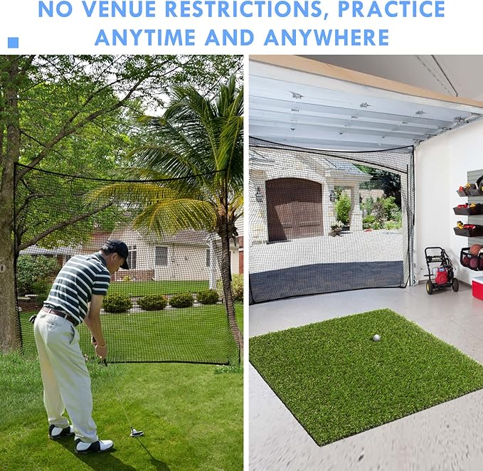 Golf Net,10Ft,15Ft,20Ft,25Ft, 30Ft, 40Ft Golf Practice Net,Sports Practice Barrier Net, Heavy Duty Ball Netting Golf Hitting Net, DIY Ball Net,Baseball Net Hockey Net and Chipping Net