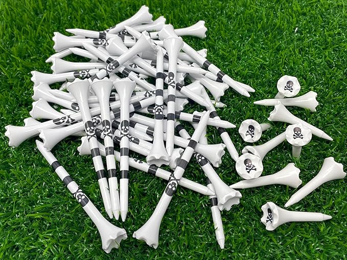 NorthPointe Golf Tees Plastic Combo Length Pack of 50 Includes (40 Count) 3 ¼” Plastic Golf Tees + (10 Count) 1½ Plastic ShortTees for Irons, Hybrids, Par Threes