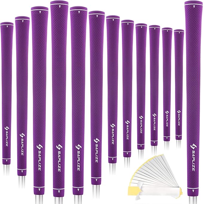 SAPLIZE Women’s Exclusive Golf Grips | Optimized Taper Design | Elegant Solid Color Series | Soft, Comfortable & Shock-Absorbing | Standard & Midsize, 13 Pack Golf Club Grip Kit for Women, Men & Juniors, CC02 Series