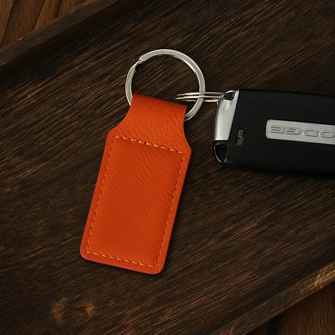 LaserGram Rectangle Keychain, Golfer Golfing, Personalized Engraving Included