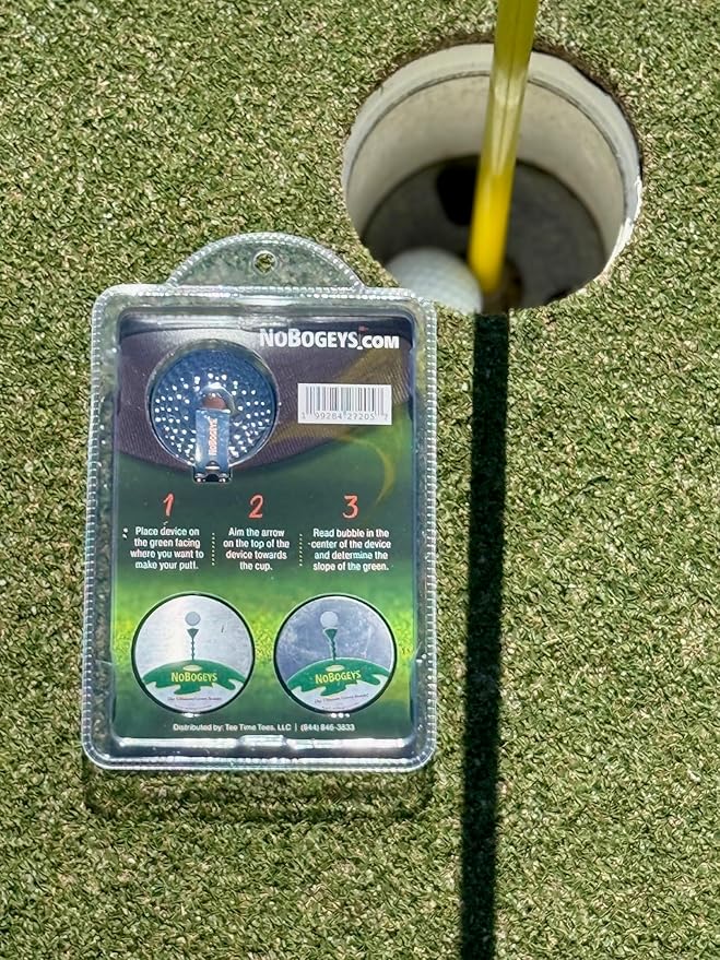 NoBogeys Magnetic Golf Hat Clip with Ball Marker - 3 Pack Durable Green Reader with Clip - Strong Magnet for Hats, Visors & Bags – Precision Putting Aid for Improved Accuracy