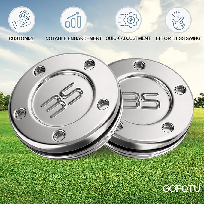 Golf 2pcs. 5g/10g/15g/20g/25g/30g/35g/40g/45g Choice Weight Golf Custom Putter Screws Weights Compatible with Titleist Scotty Cameron Golf Club Heads Putters Newport