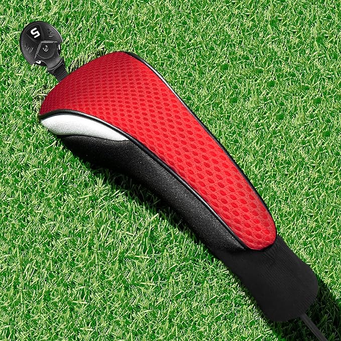 FINGER TEN Golf Club Head Covers Woods Hybrids 1/2/3/4 Pack, Headcovers Men Women 3 5 7 X with Interchangeable Number Tag, Fit All Wood Hybrid Clubs