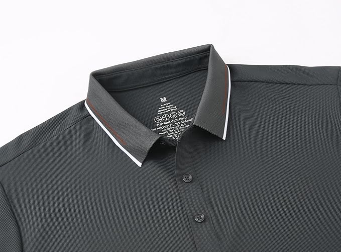 Alex Vando Mens Golf Shirt Moisture Wicking Performance & Polished Style Polo Shirts for Men